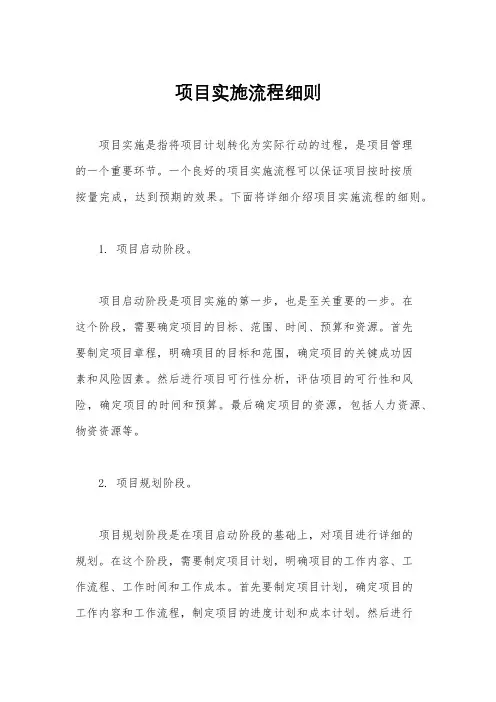项目实施流程细则