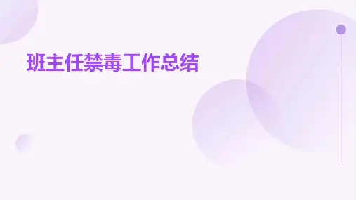 班主任禁毒工作总结PPT