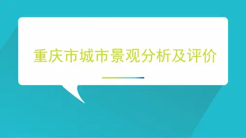 重庆市城市景观分析及评价