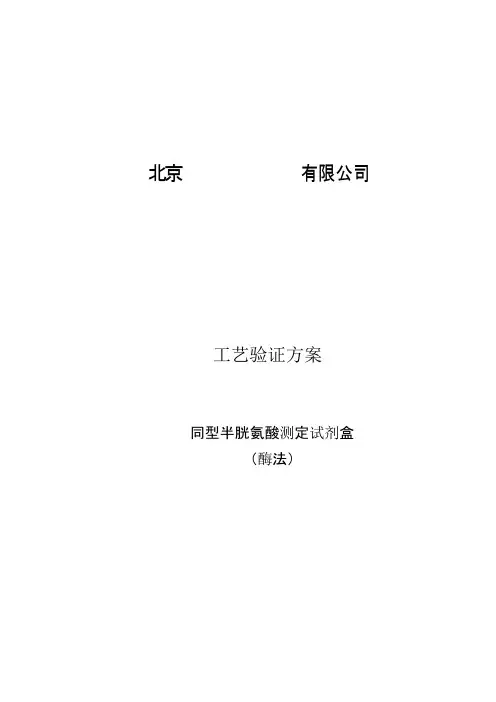 Hcy工艺验证分解
