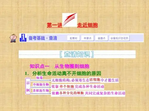 【三维设计】(安徽专用)高考生物大一轮复习 第一单元 第一讲 走近细胞名师优质课件 新人教版必修1