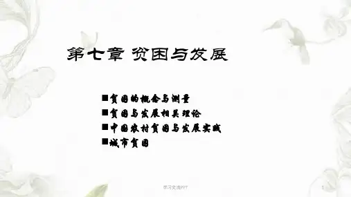 《普通发展学》 第七章 贫困与发展课件