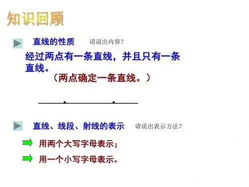 4.2直线射线线段第二课时