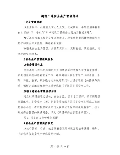 建筑工地安全生产管理体系（三篇）