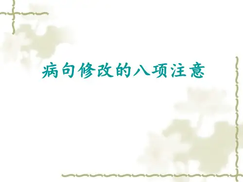 修改病句,八项注意