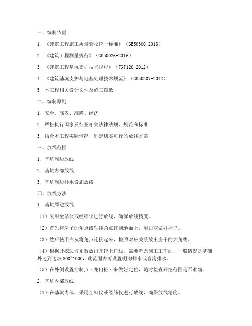 基坑开挖放线专项方案