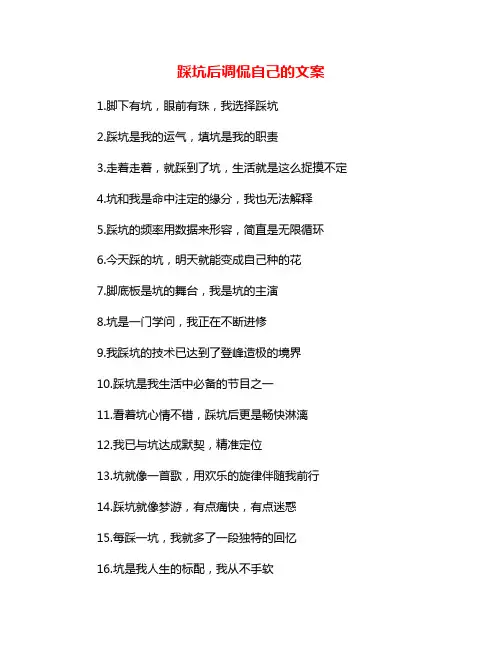 踩坑后调侃自己的文案