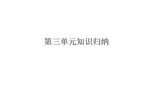 人教版九年级化学上册第三单元知识归纳 复习课件