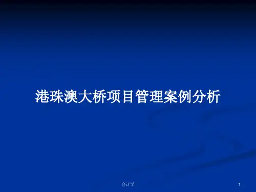 港珠澳大桥项目管理案例分析PPT教案