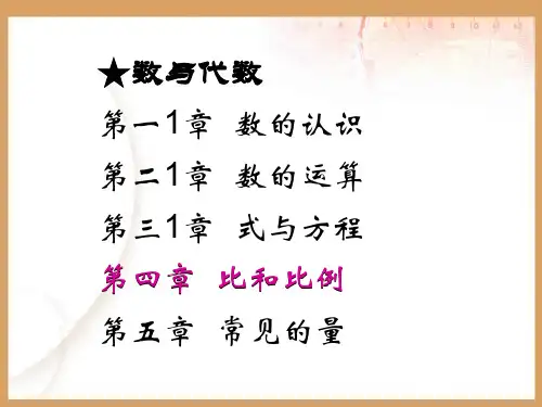 六年级下册比例尺等量关系式及变式