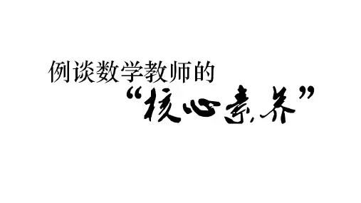 数学教师的“核心素养”(新)