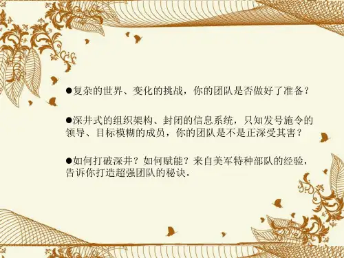 赋能打造应对不确定性的敏捷团队BATppt课件