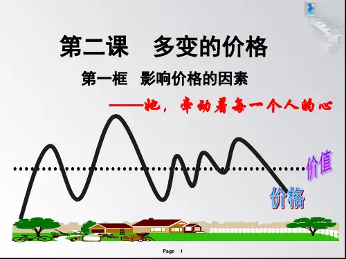 人教版高中政治必修一课件：2.1影响价格的因素(共24张PPT)