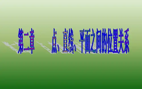 人教A版高中数学必修二 第二章 点、直线、平面之间的位置关系复习 课件 (共31张PPT)