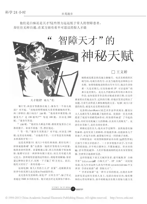 智障天才的神秘天赋_王文婷