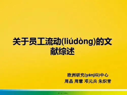 关于员工流动的文献综述标准版文档