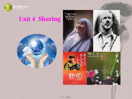 高考英语大一轮复习讲义 Unit 4 Sharing课件 新人教版选修7