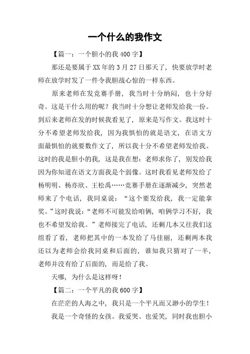 一个什么的我作文