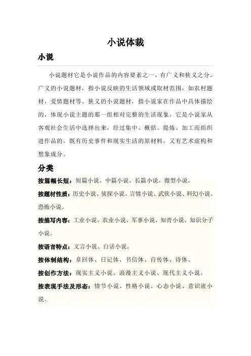 小说题材
