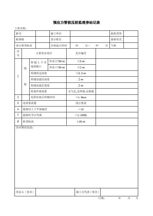 管桩旁站记录