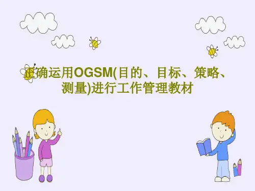 正确运用OGSM(目的、目标、策略、测量)进行工作管理教材34页PPT