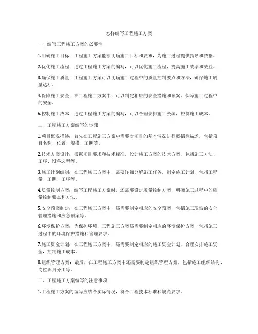 怎样编写工程施工方案