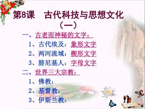 古代科技与思想文化(一)PPT优秀课件4 人教版