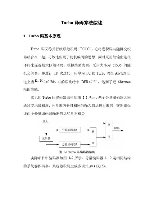 Turbo译码算法综述