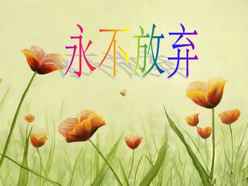 励志主题班会“永不放弃”完美PPT幻灯片