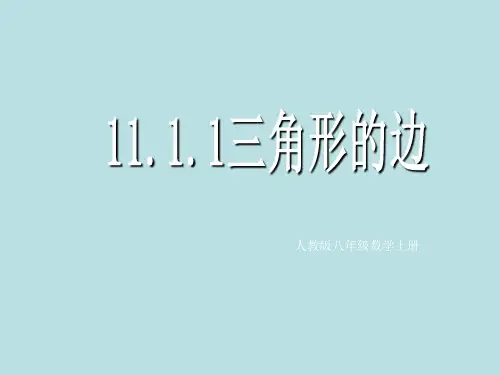 人教版数学八年级上册11.1与三角形有关的线段课件(第1课时共19张)