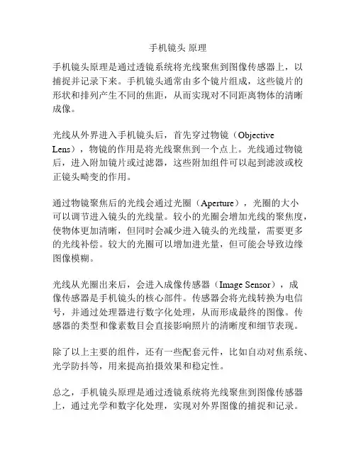 手机镜头 原理
