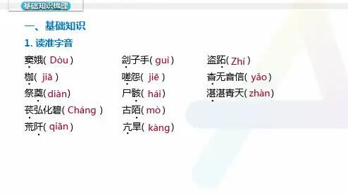 基础知识梳理：窦娥冤节选