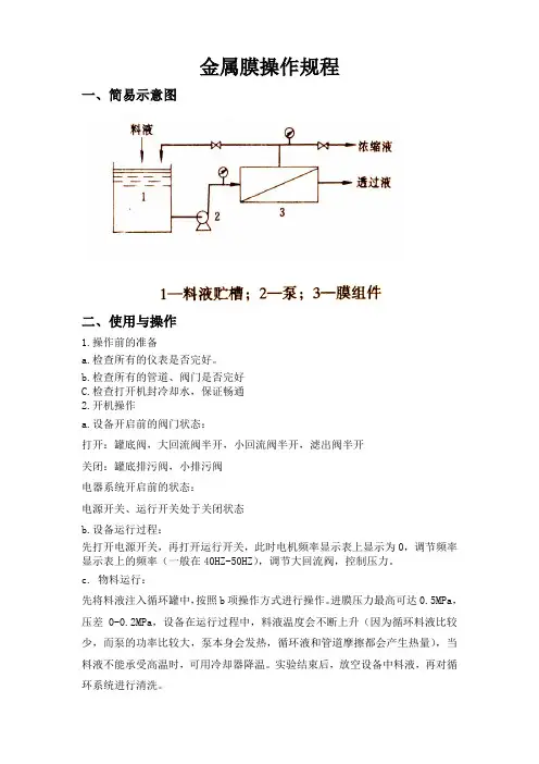 膜操作规程