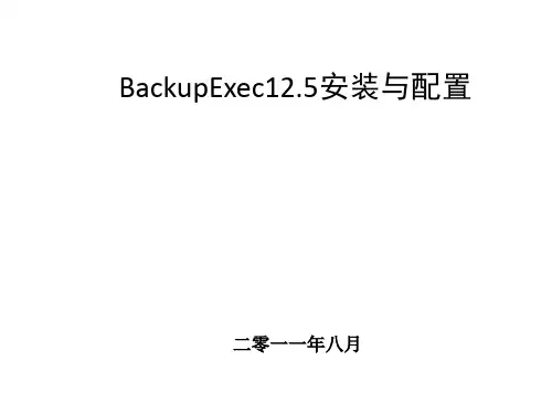 赛门铁克备份软件资料BackupExec12.5-安装配置