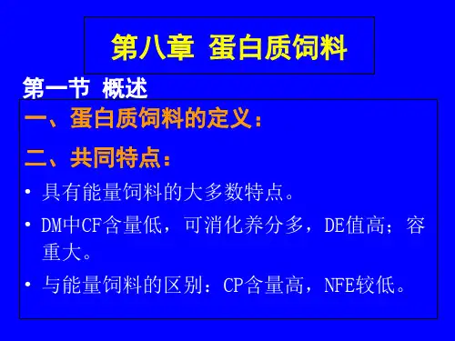 第八章蛋白质饲料