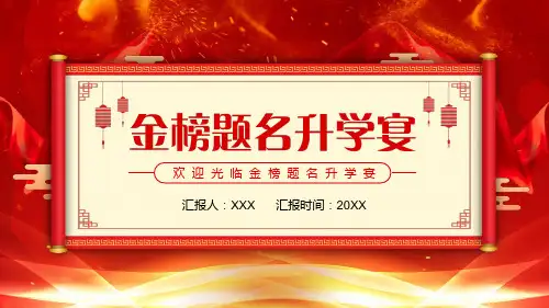 欢迎光临金榜题名升学宴宣传PPT精品课件