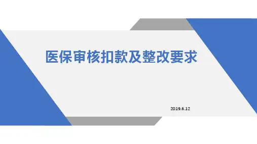 医保审核扣款及整改要求PPT课件