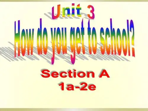 人教新目标七年级英语下册课件：Unit 3 Section A 1a-2e(共26张PPT)