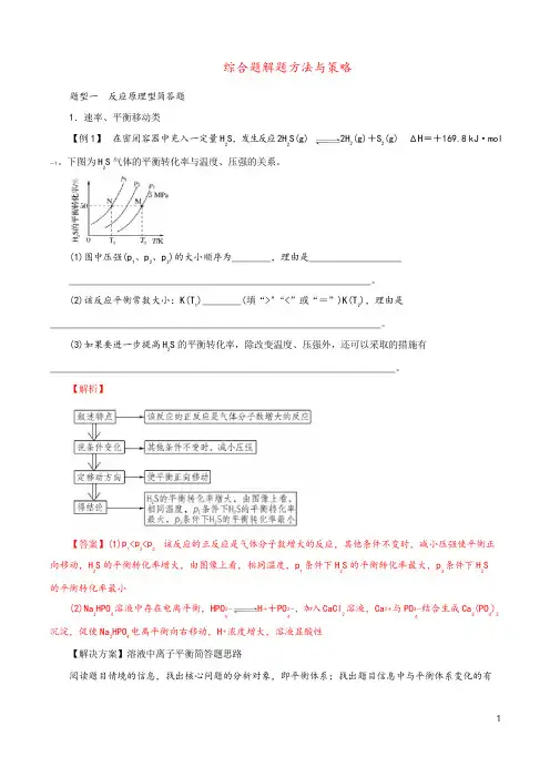 2019年高考化学考纲解读与热点难点突破专题17综合题解题方法与策略教学案含解析
