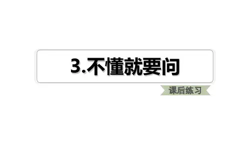 《不懂就要问》ppt语文部编版2