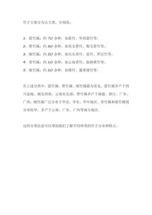 竹子分类鉴定