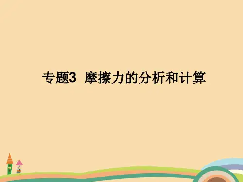 高一物理摩擦力的分析和计算精选课件PPT