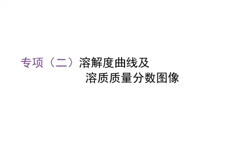 河北省2020年中考化学复习主题一身边的化学物质专项二溶解度曲线及溶质质量分数图像课件