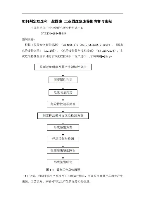 如何判定危废和一般固废 工业固废危废鉴别内容与流程