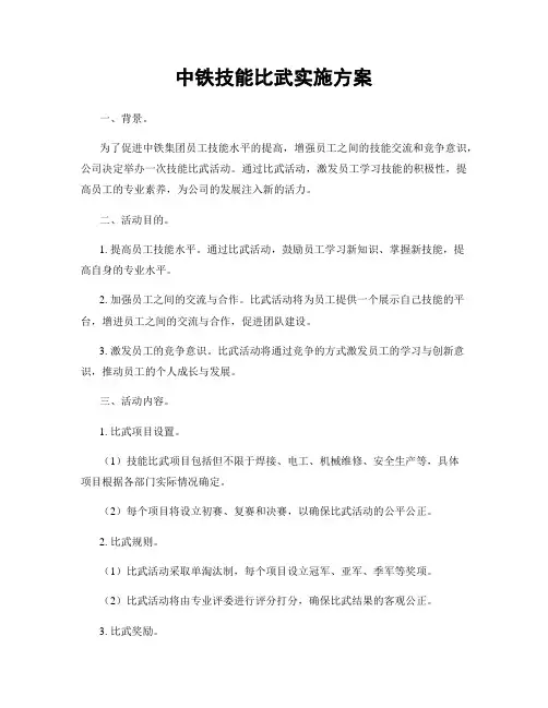中铁技能比武实施方案