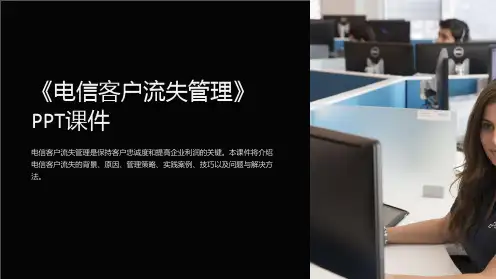 《电信客户流失管理》课件
