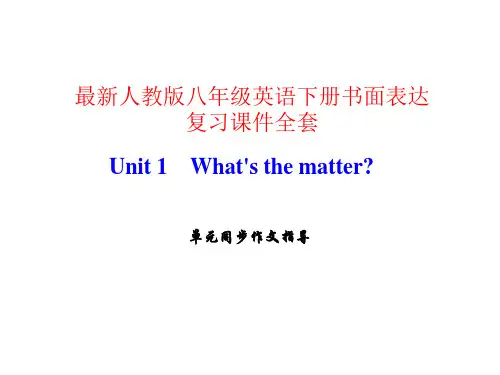 最新人教版八年级英语下册书面表达复习课件全套