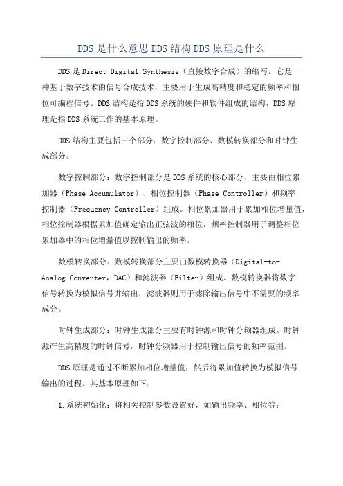 DDS是什么意思DDS结构DDS原理是什么