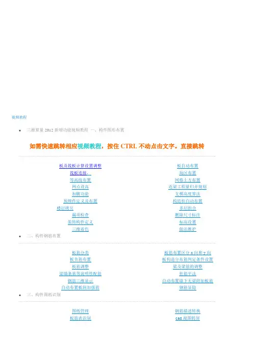 精编斯维尔最详细的教程(包含视频、文字、目录)资料