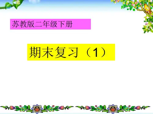 苏教版二年级数学下册期末复习课件(22)